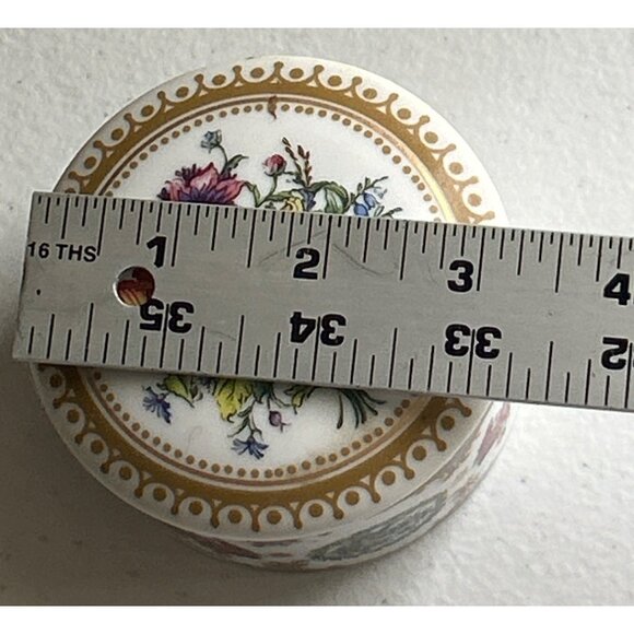 Andrea By Sadek Porcelain Collection Sevres Floral Trinket Box Candle Japan - Picture 7 of 8